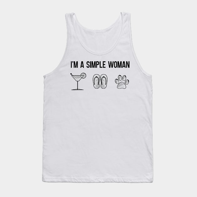 I´m a Simple Woman Tank Top by Dojaja